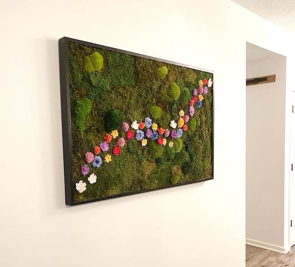 Rainbow Moss Art near Carmel, Indiana