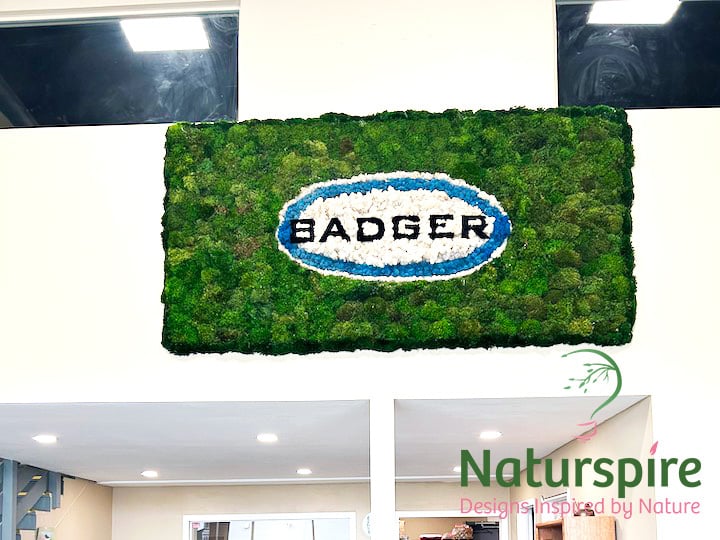 Badger Moss Wall with Badger Logo