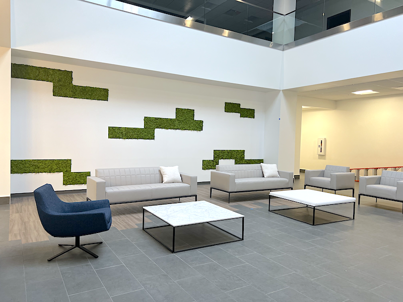 Endress+Hauser USA Custom Reindeer Moss Art Lobby