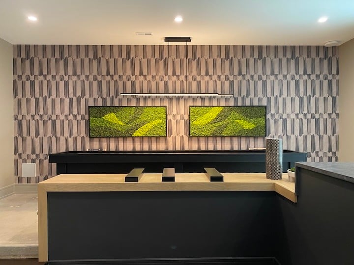 Two mirrored Moss Wall Art pieces for G&G Custom Homes near Promontory of Zionsville, Indiana