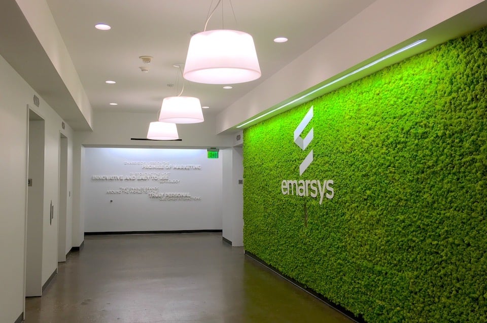 Emarsys Moss Wall With Logo