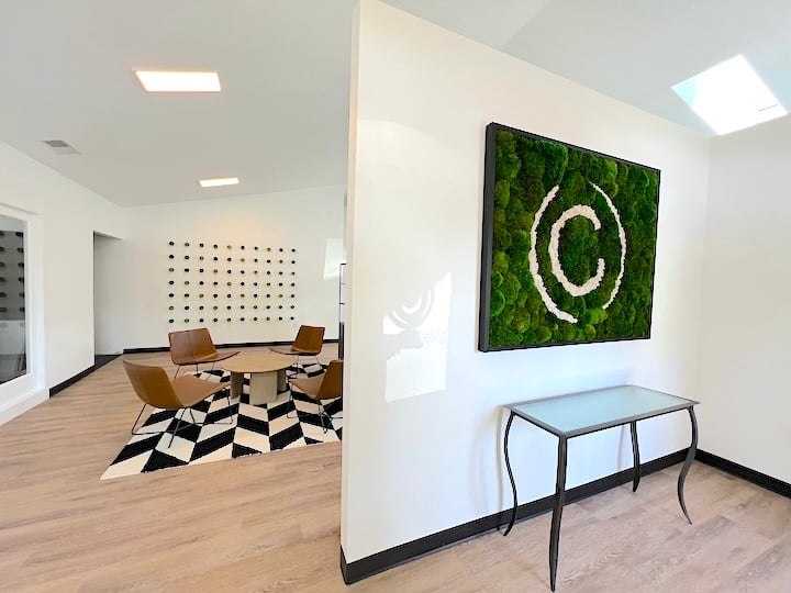Large Moss Art with "C" brand for Coles Marketing with Moss Dots near Carmel, Indiana