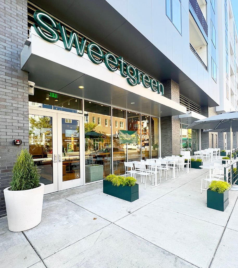 Outdoor Planters at Sweetgreen in Downtown Indianapolis