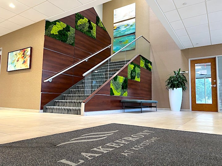 Lakefront at Keystone at the Crossing - Moss Wall Panels near Indianapolis, Indiana