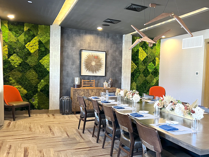 Vida Restaurant Cunningham Restaurant Group Moss Wall near Indianapolis, Indiana