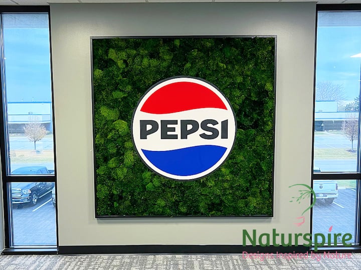 Moss Wall with Pepsi Logo