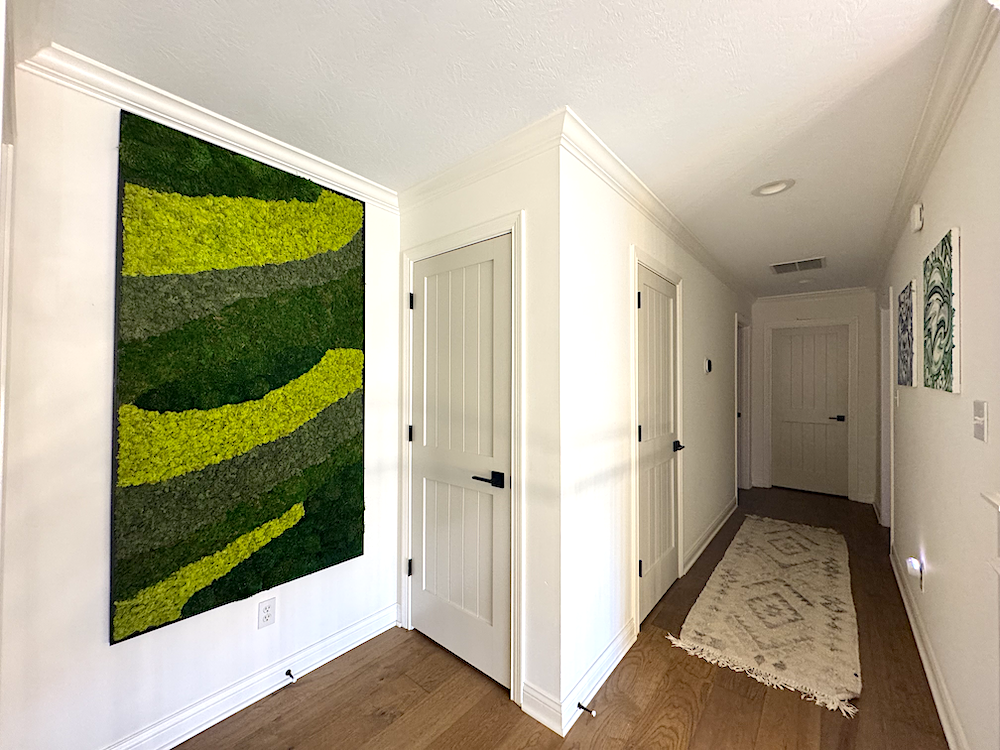 Residential Moss Art with Waves