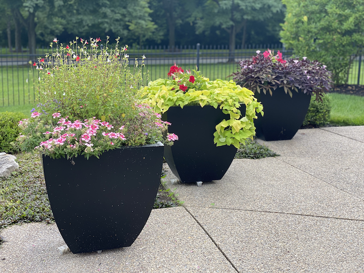 Outdoor Planters filled with beautiful plants