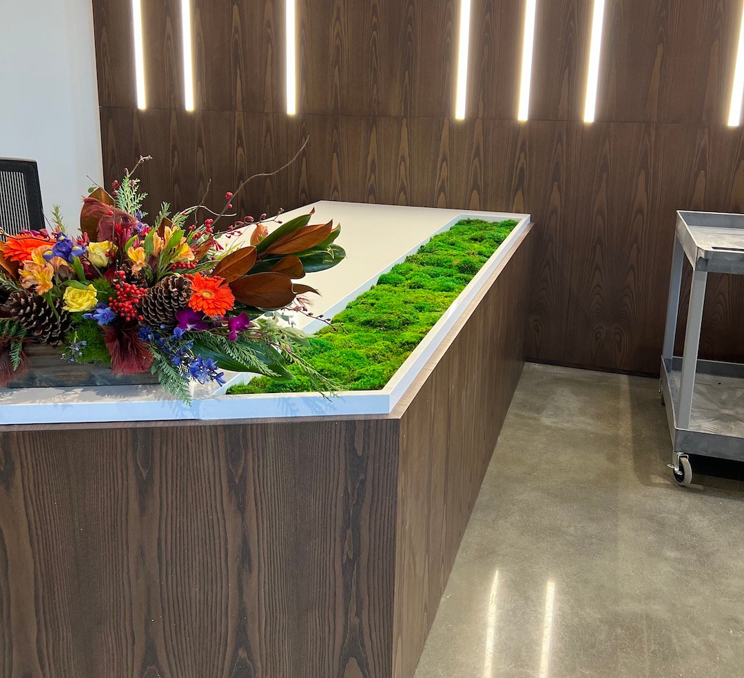SEP HQ in Westfield, Indiana custom Moss Tabletop Piece