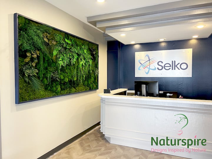 Jungle Moss Wall in Selko Office near Indianapolis, Indiana
